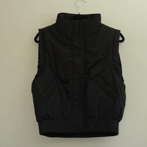 NWT Fashion Womens Puffer Vest Jacket Snap Button Stand Collar Black Size XS - Picture 3 of 9